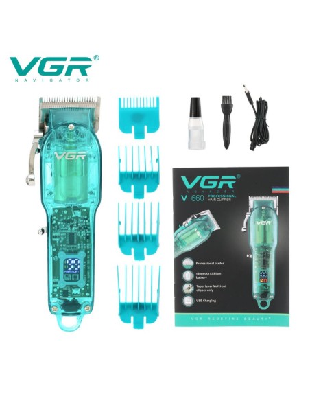 V-660 Digital Display New Transparent Hair Clipper