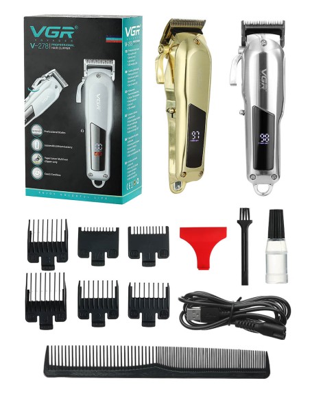 V-278 Metal Hair Clipper with LED Display