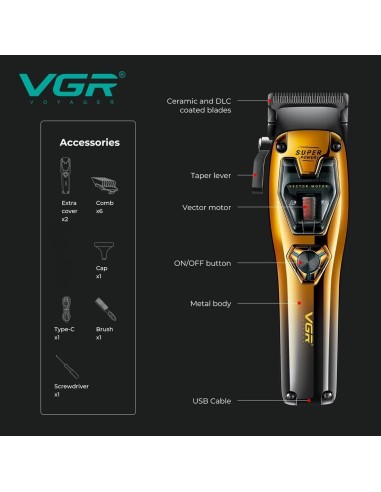 RASOIO CLIPPER VECTOR VGR V-668