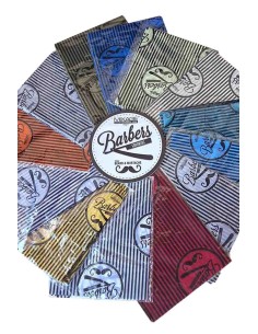 Mantelle Taglio a righe con Logo Barbers