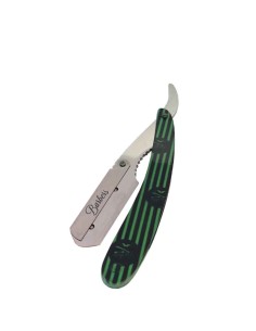 Rasoio Mezza Lama Intera Acciaio a Righe con Logo 2